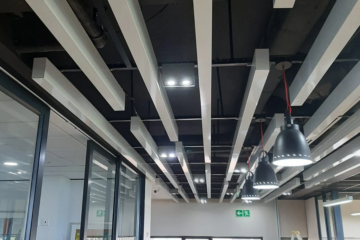 Commercial office lighting installation by Siyaz Electrical Solutions