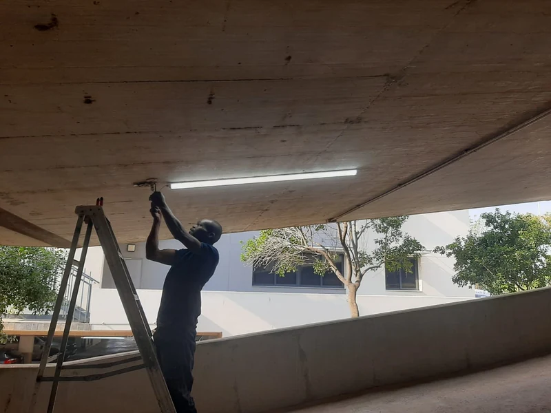 Outdoor parking light installation