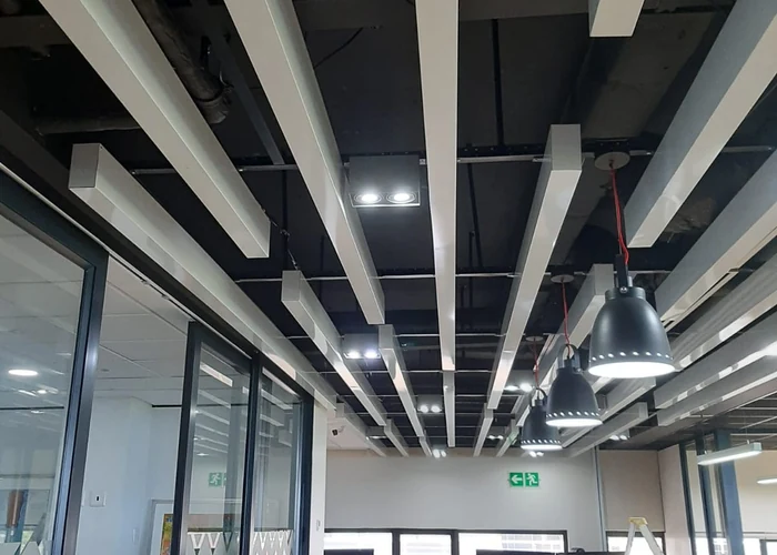 Office lighting install